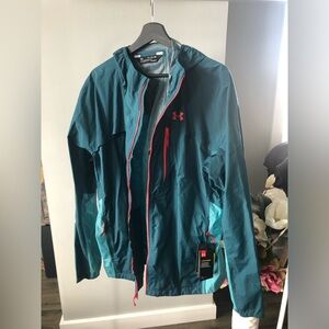 Under Armour Teal Jacket with Coral Trim